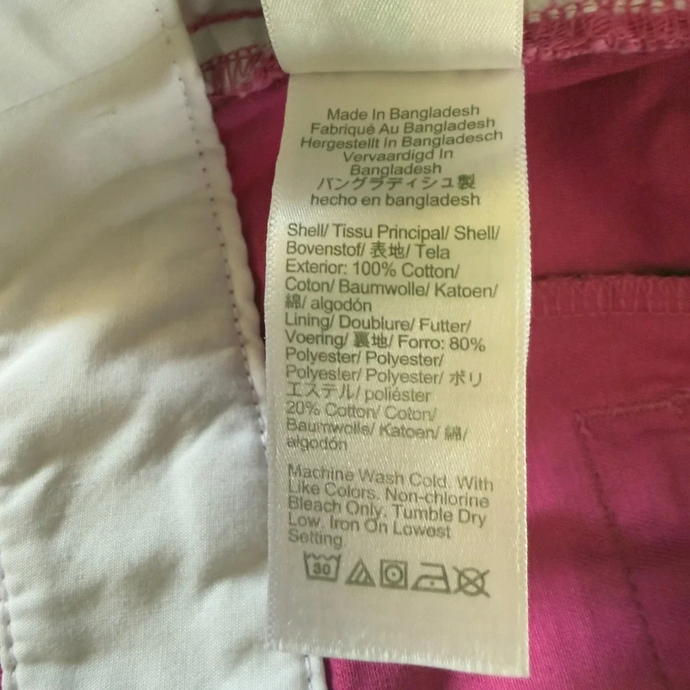 J.Crew Chino Shorts Womens 12 Pink Re-Imagined Cotton Casual Preppy Summer
